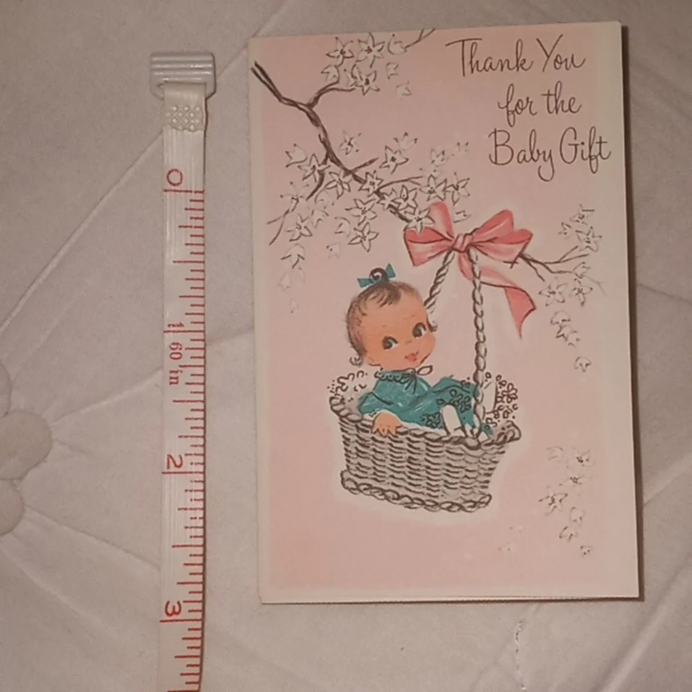 Lot of 3 Vintage American Greetings Baby Shower Thank You Cards